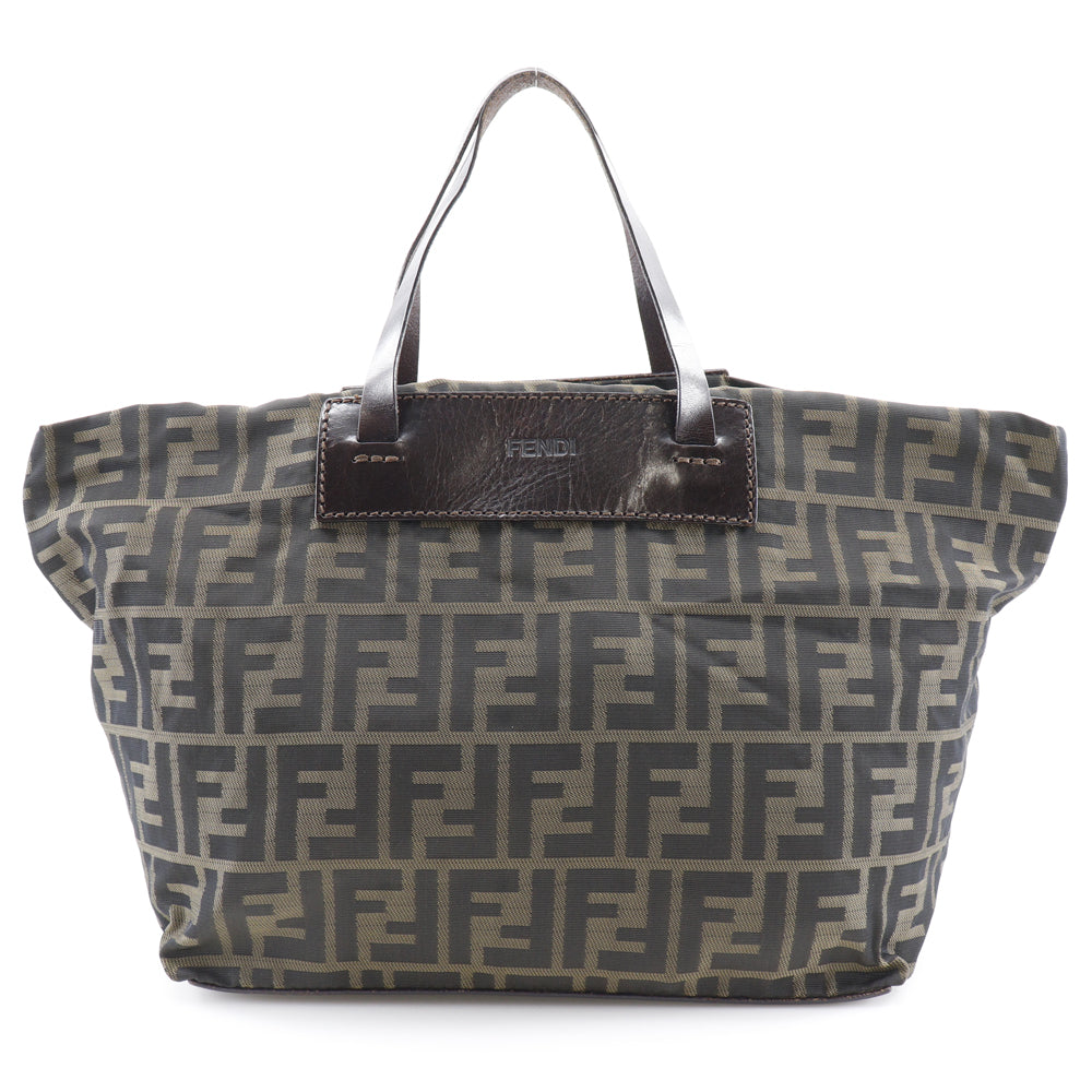 Fendi Brown Canvas Hand Bag