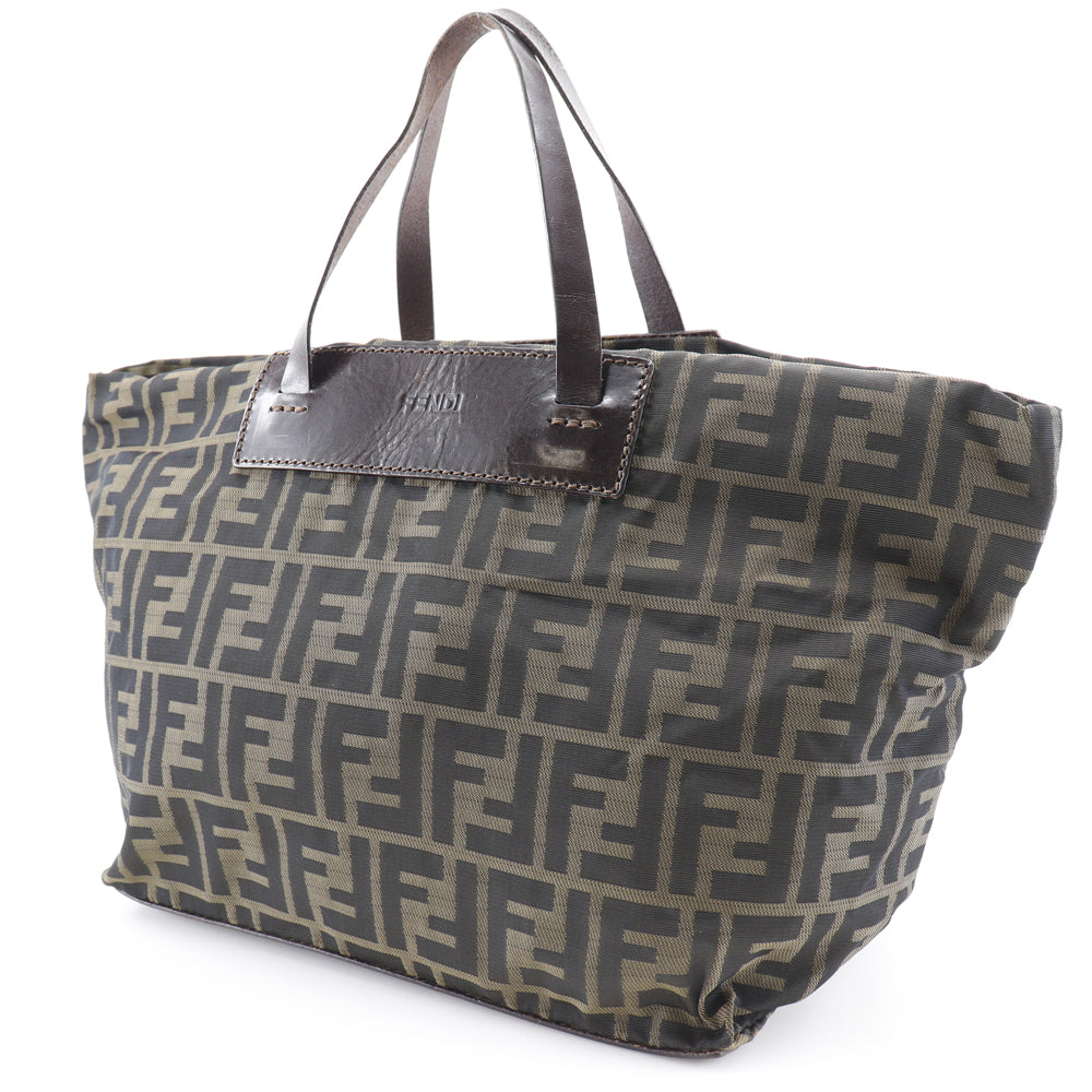 Fendi Brown Canvas Hand Bag