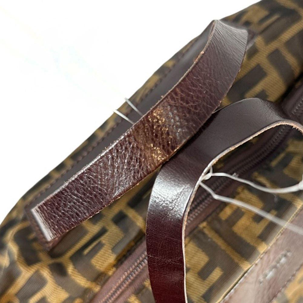 Fendi Brown Canvas Hand Bag