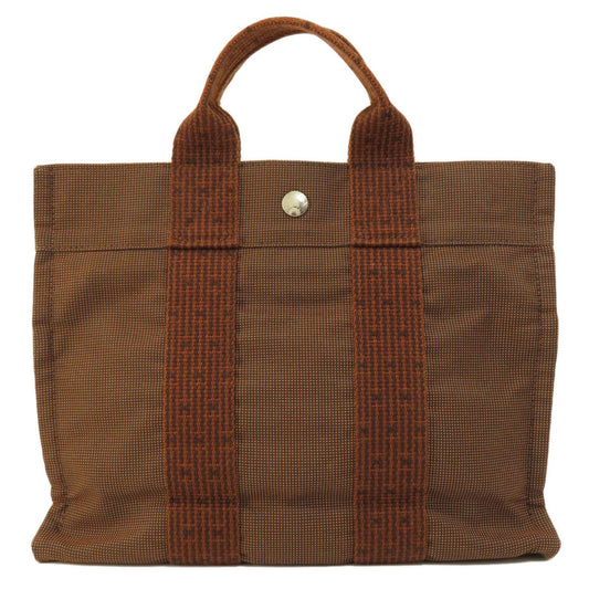 Hermès Herline Brown Canvas Tote Bag