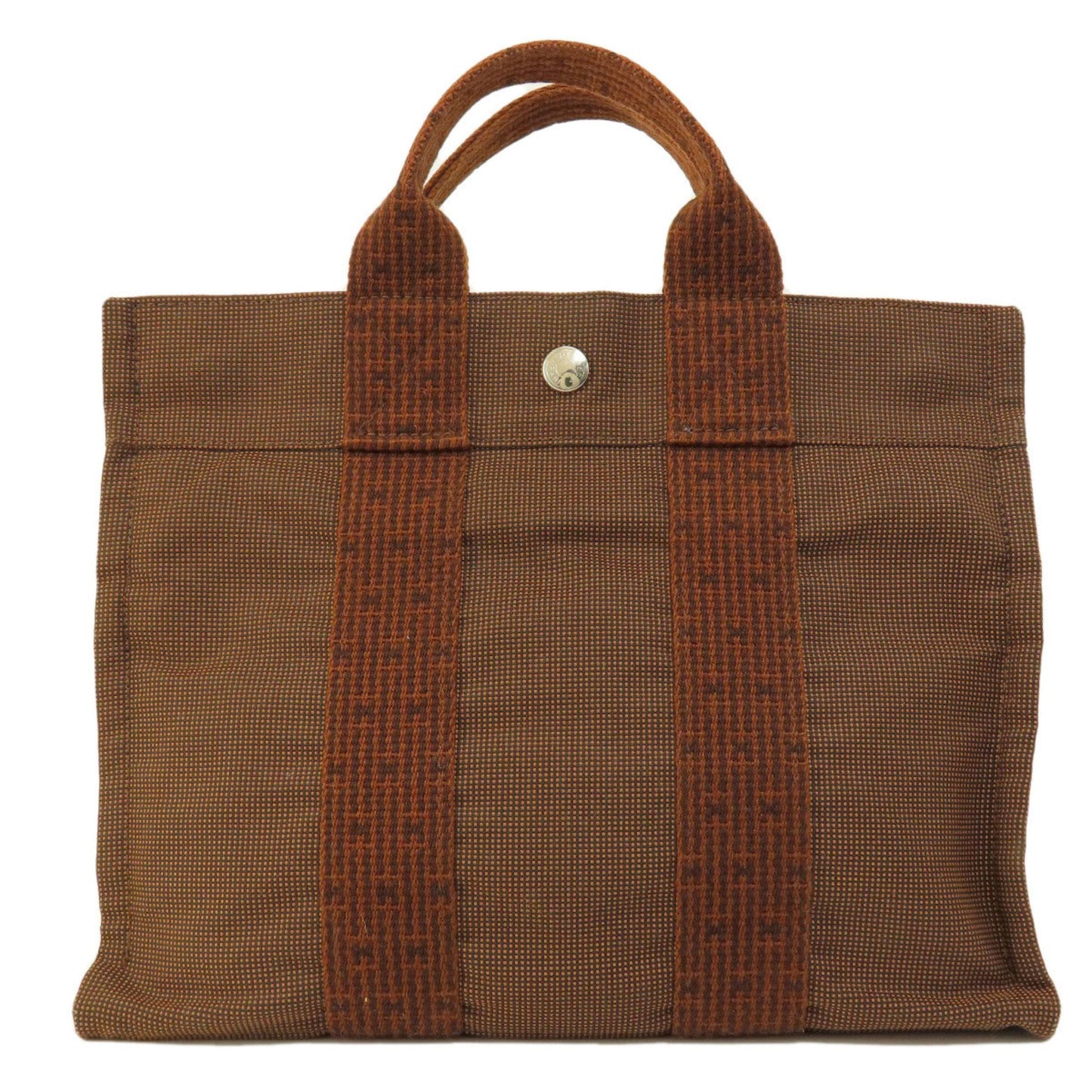 Hermès Herline Brown Canvas Tote Bag