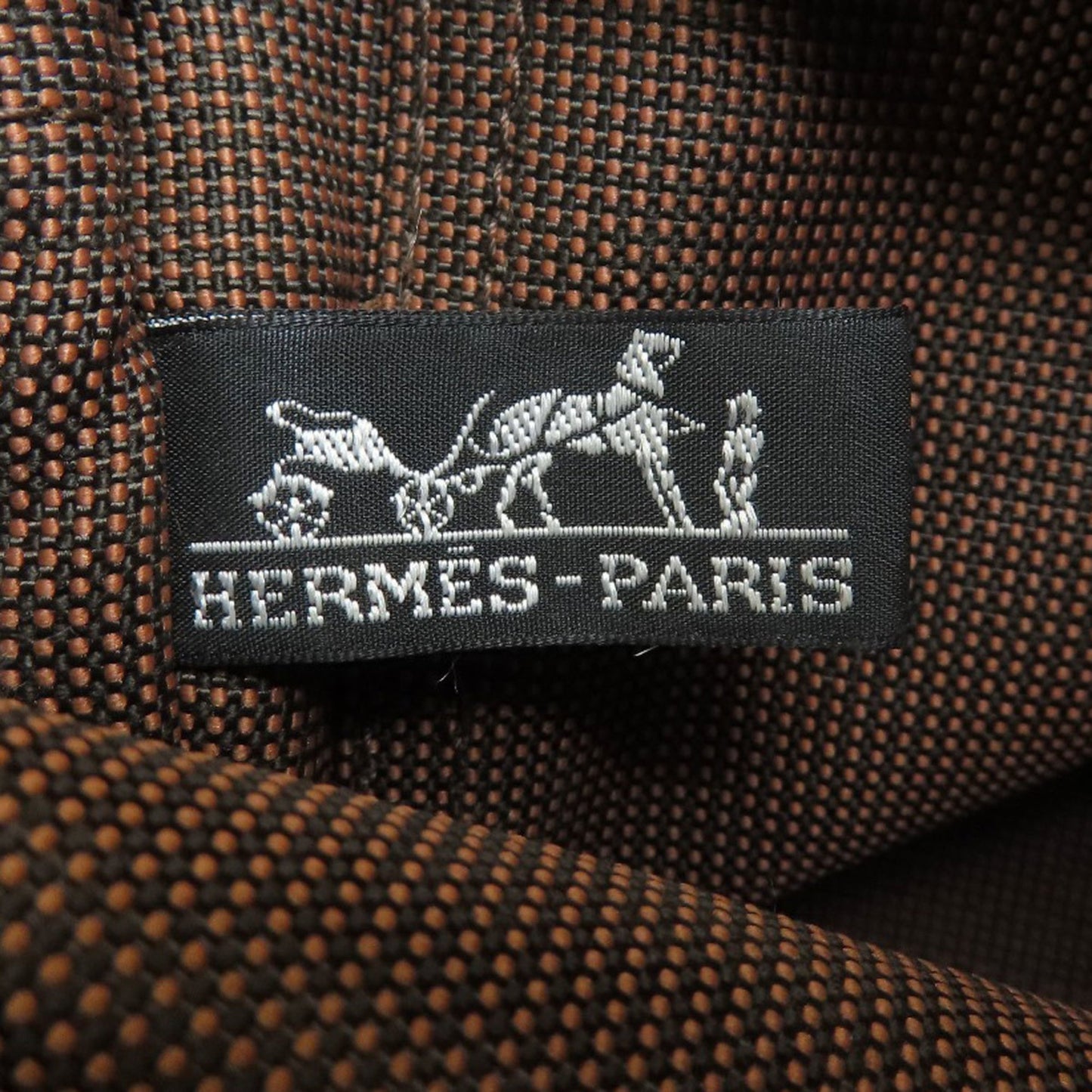 Hermès Herline Brown Canvas Tote Bag