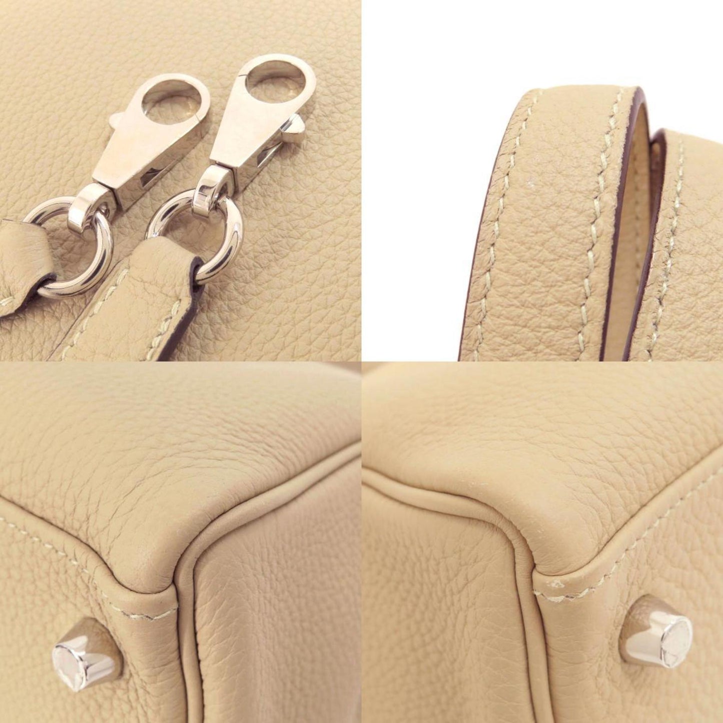 Hermès Kelly 32 Beige Leather Hand Bag