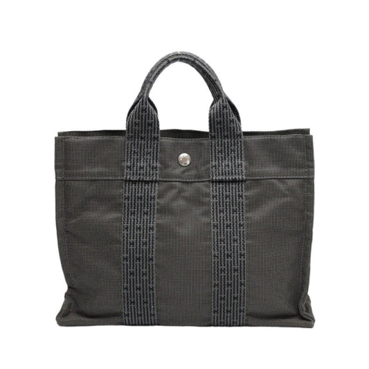 Hermès Herline Grey Canvas Hand Bag