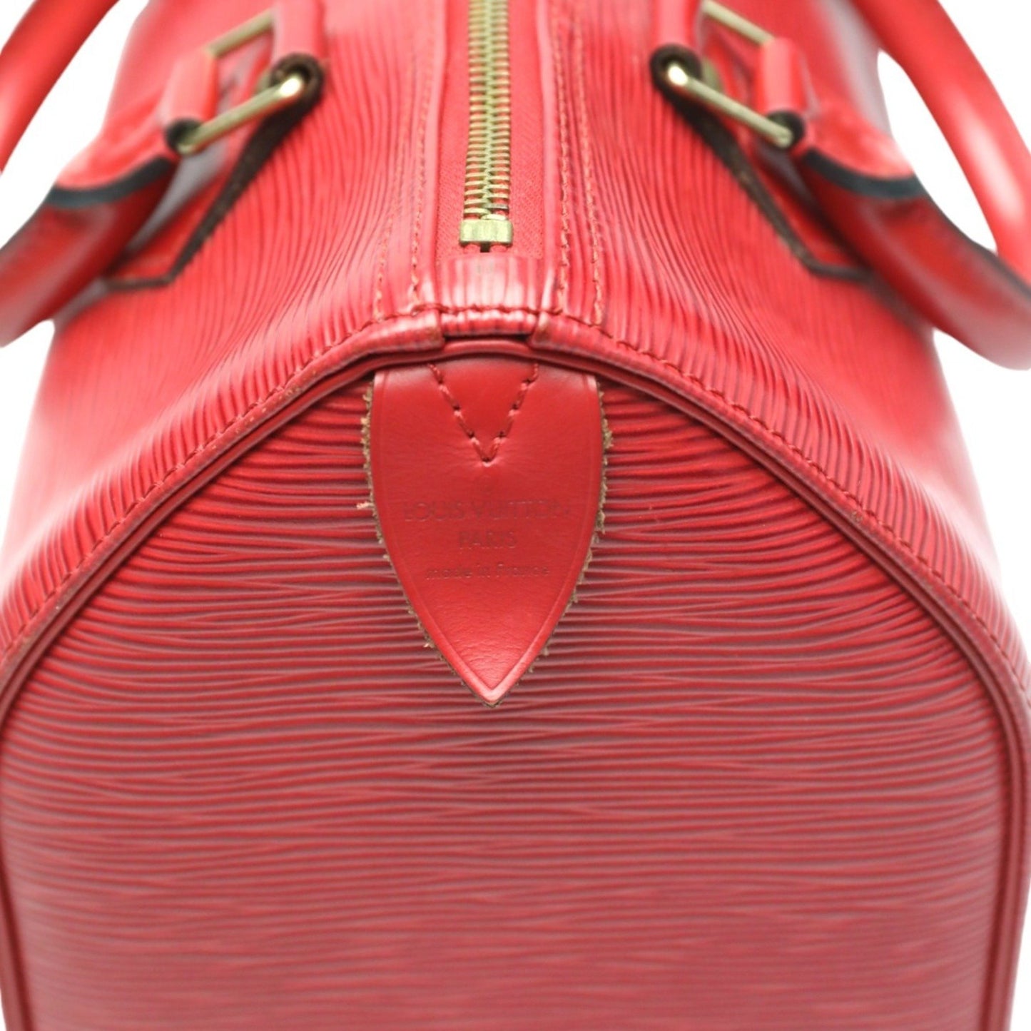 Louis Vuitton Speedy 25 Red Leather Hand Bag