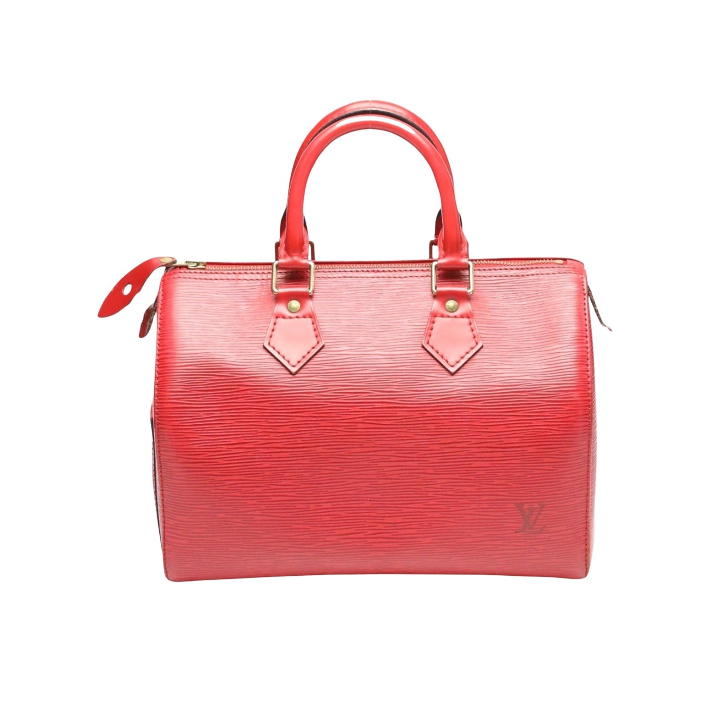 Louis Vuitton Speedy 25 Red Leather Hand Bag