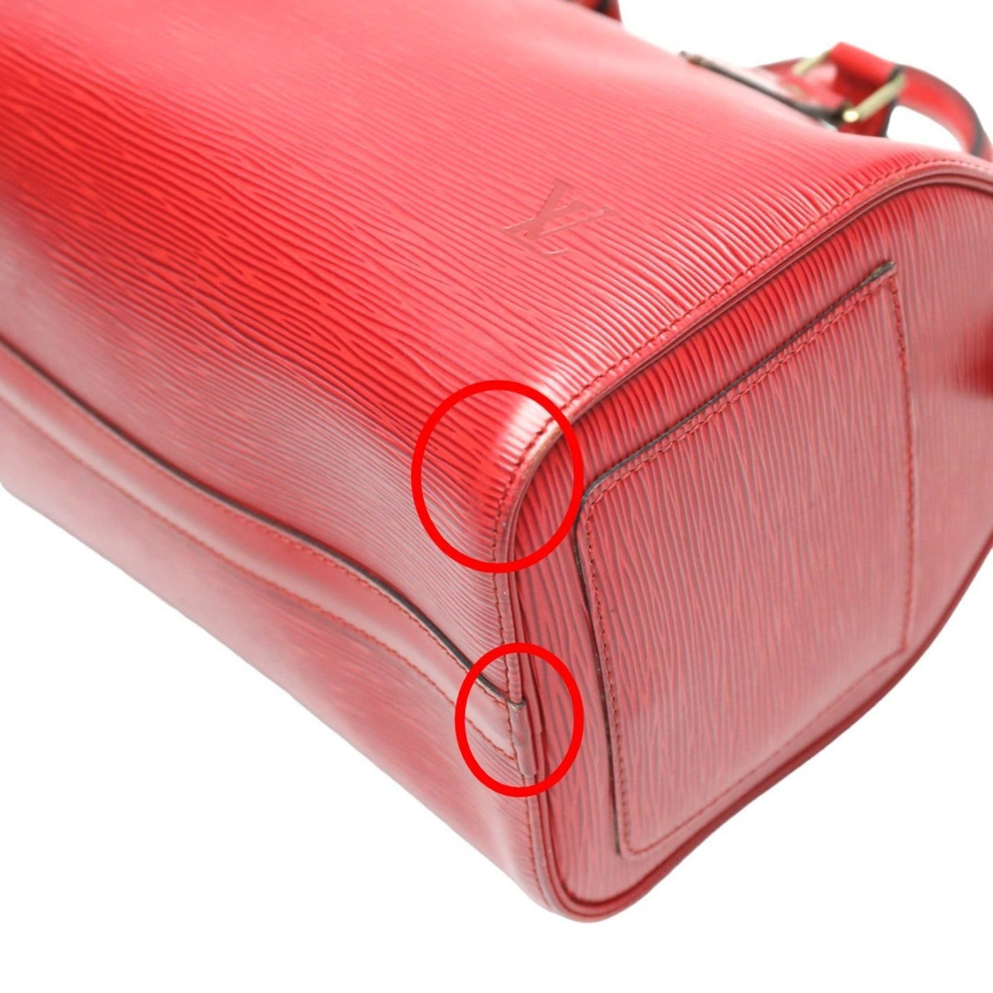 Louis Vuitton Speedy 25 Red Leather Hand Bag