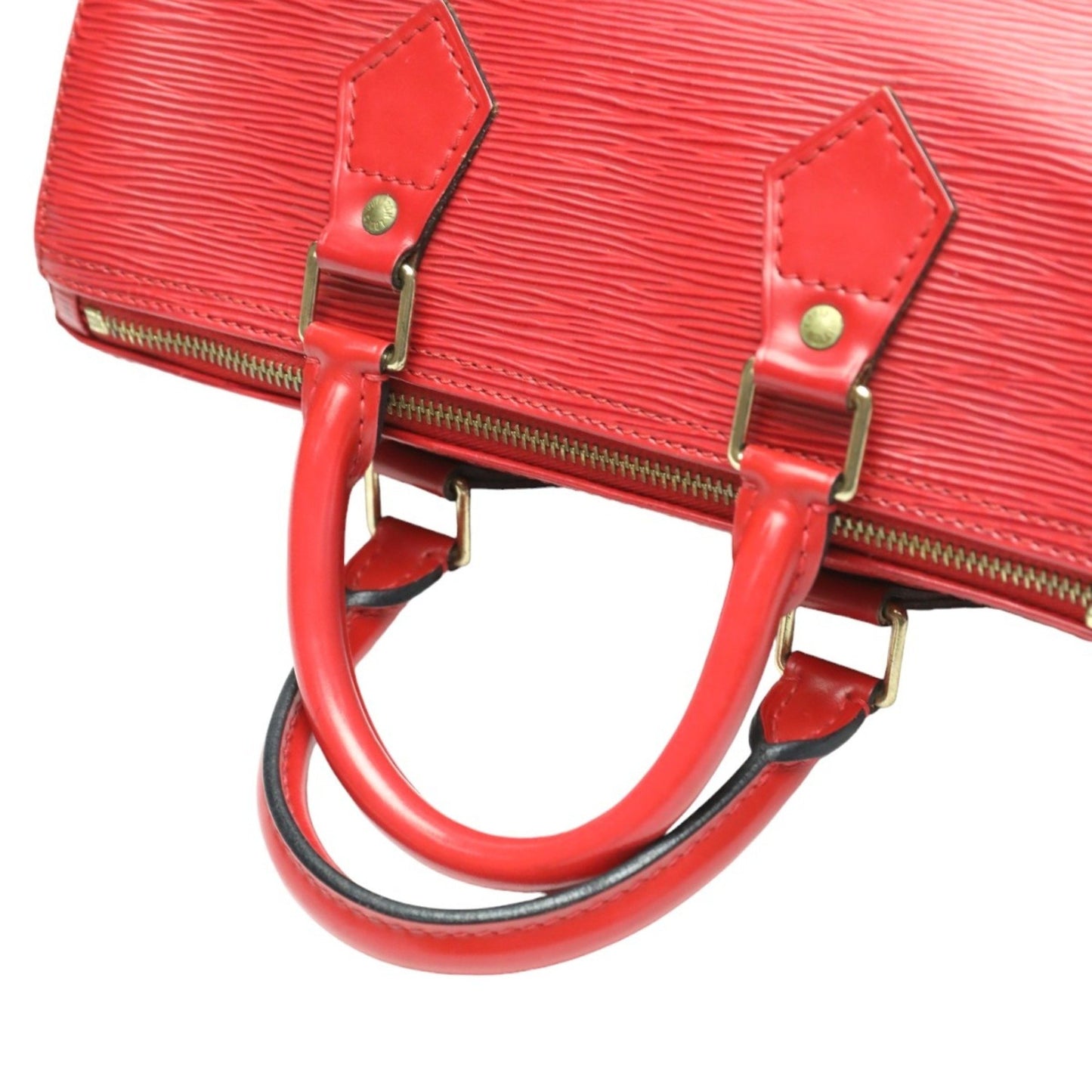 Louis Vuitton Speedy 25 Red Leather Hand Bag