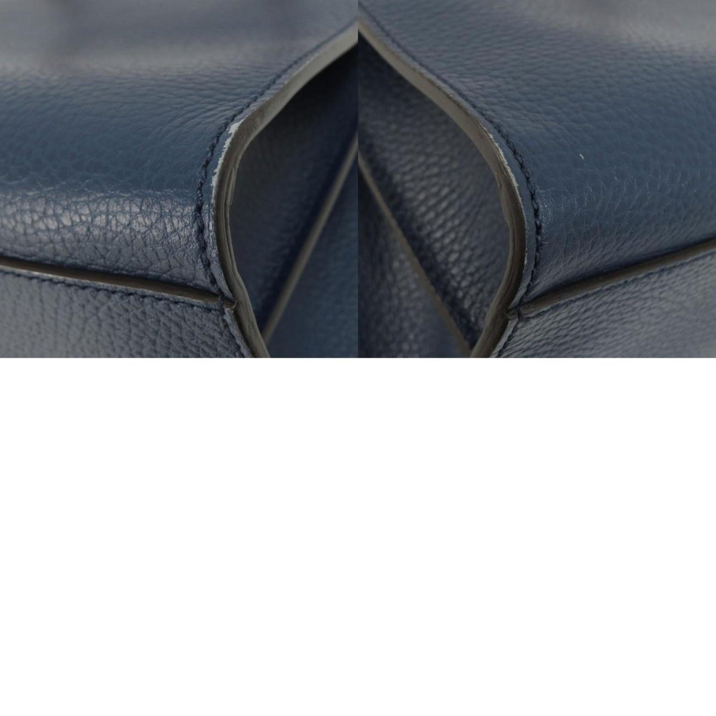 Gucci Bamboo Navy Leather Hand Bag