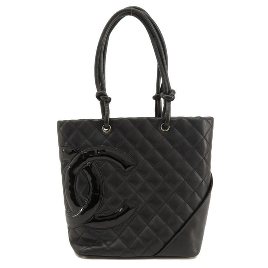 Chanel Cambon line Black Calfskin Tote Bag