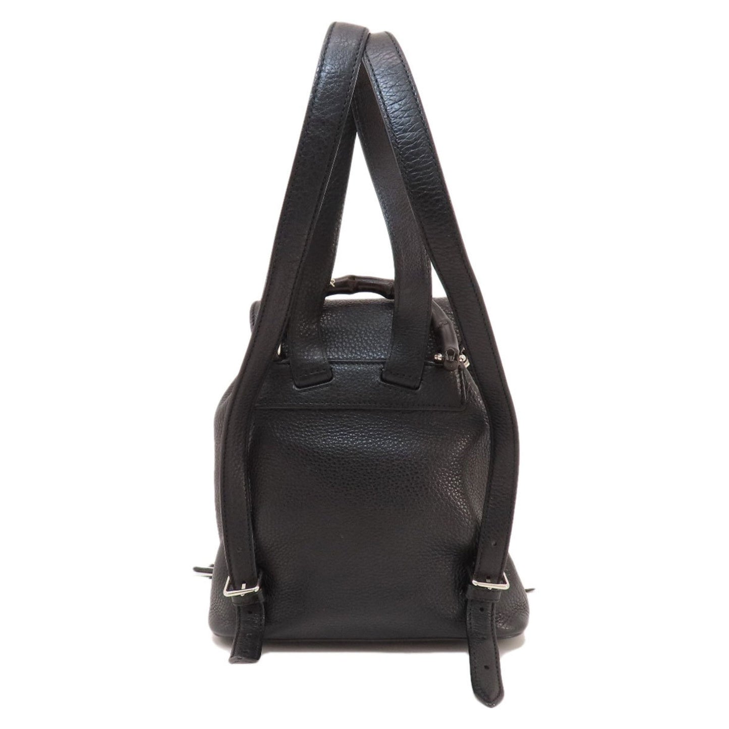 Gucci Bamboo Black Leather Backpack Bag