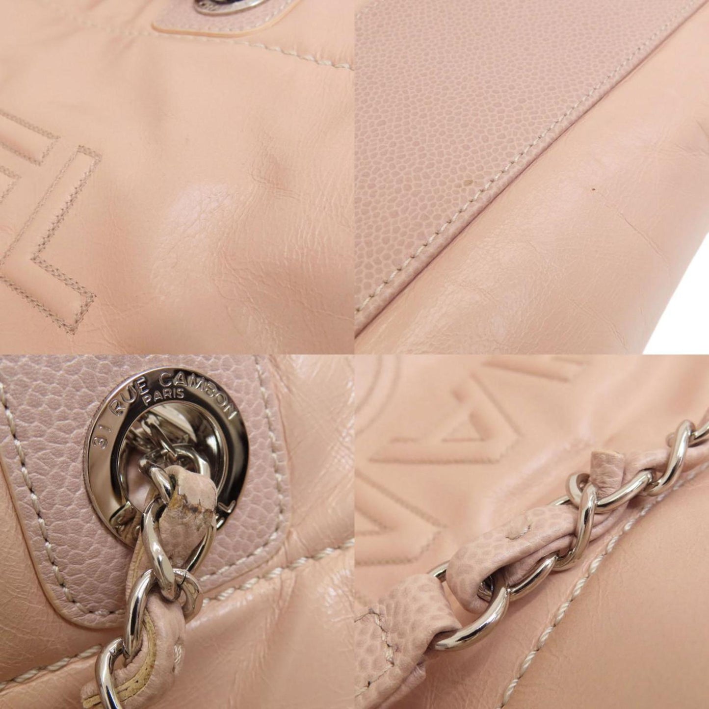 Chanel Deauville Pink Leather Tote Bag