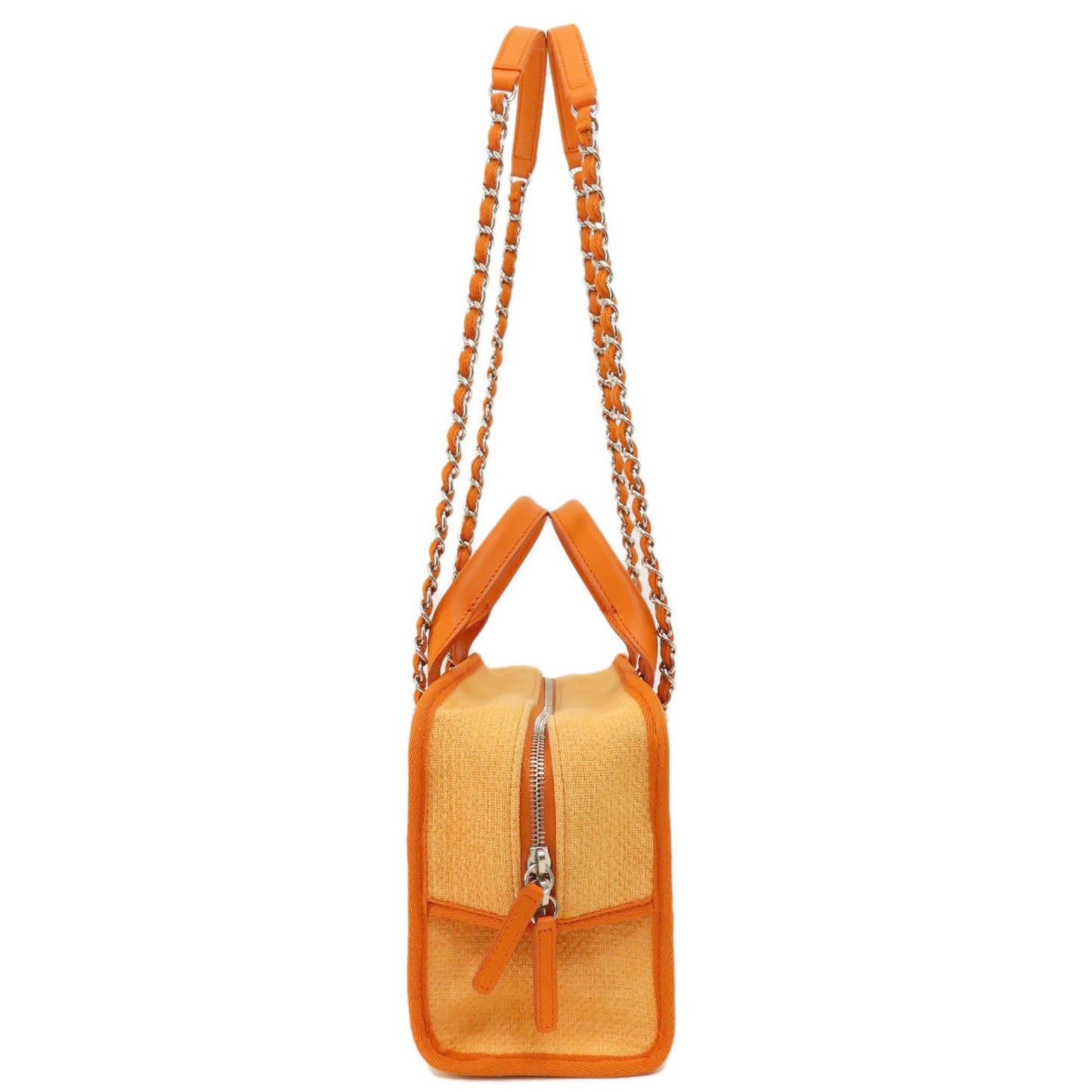 Chanel Orange Canvas Hand Bag