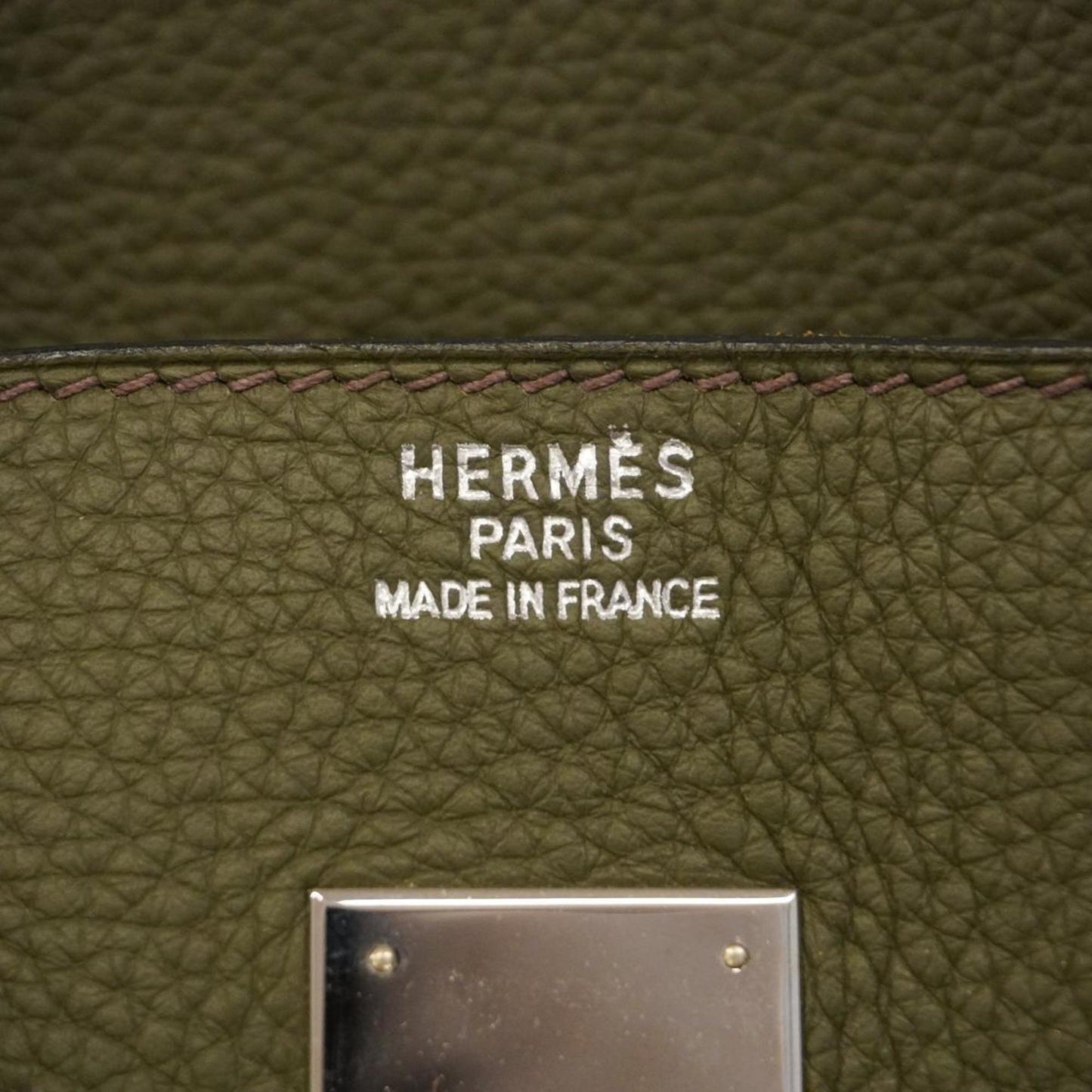 Hermès Birkin 35 Khaki Leather Hand Bag