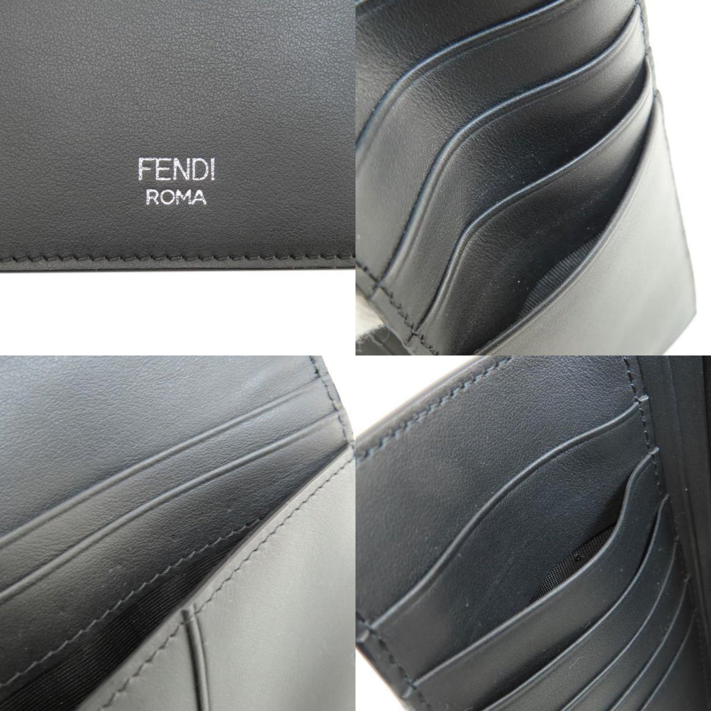 Fendi Monster Black Leather Wallet Accessories