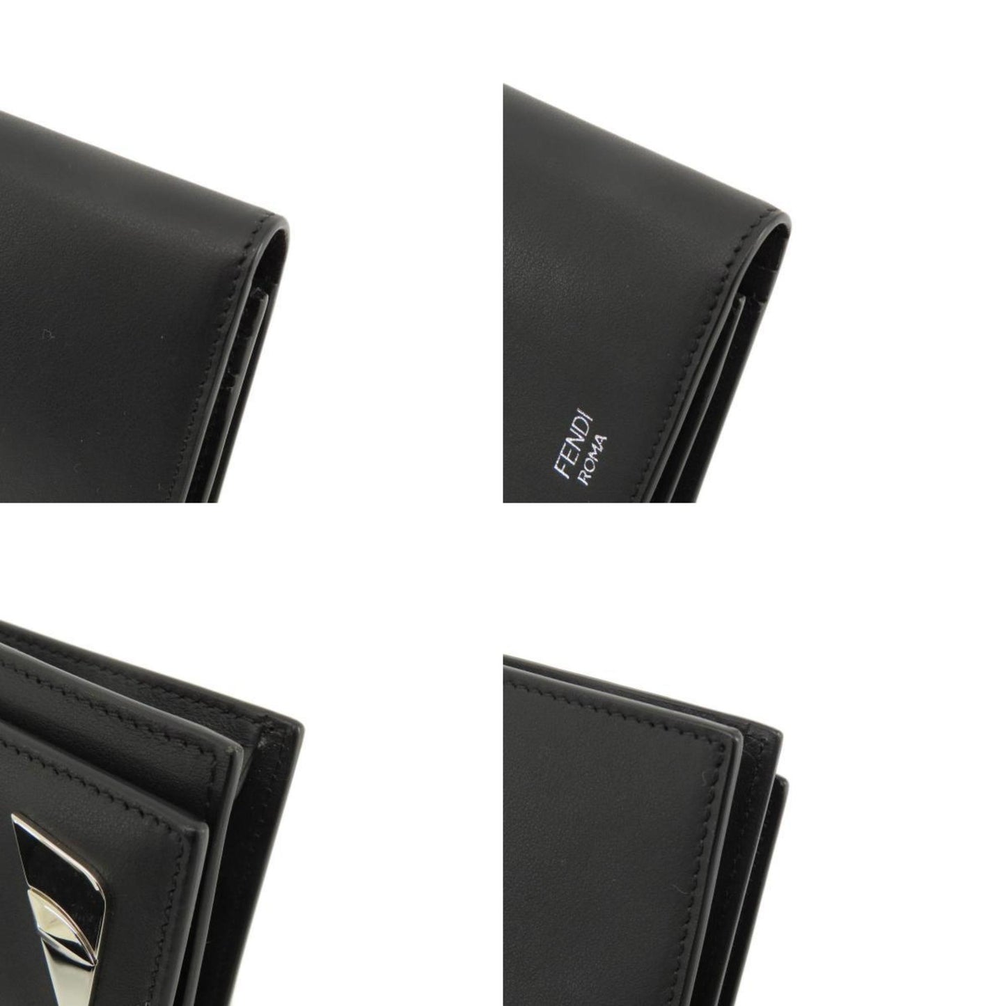 Fendi Monster Black Leather Wallet Accessories