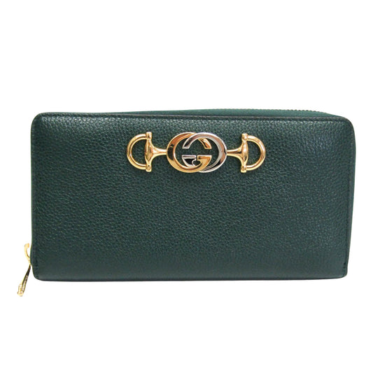 Gucci Zumi Green Leather Wallet Accessories