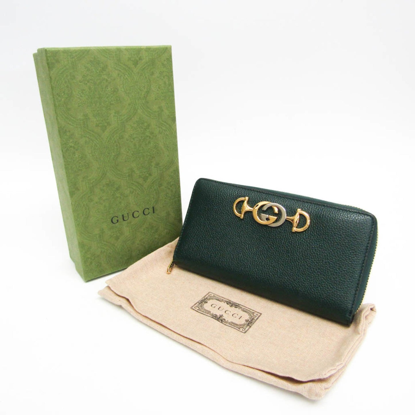 Gucci Zumi Green Leather Wallet Accessories