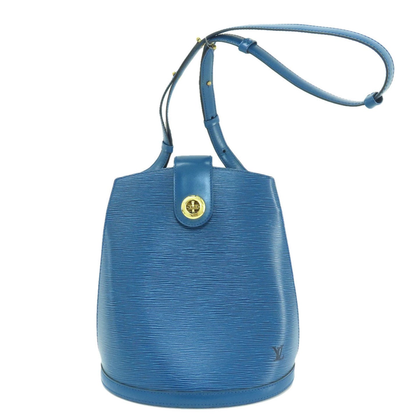 Louis Vuitton Cluny Blue Leather Shoulder Bag