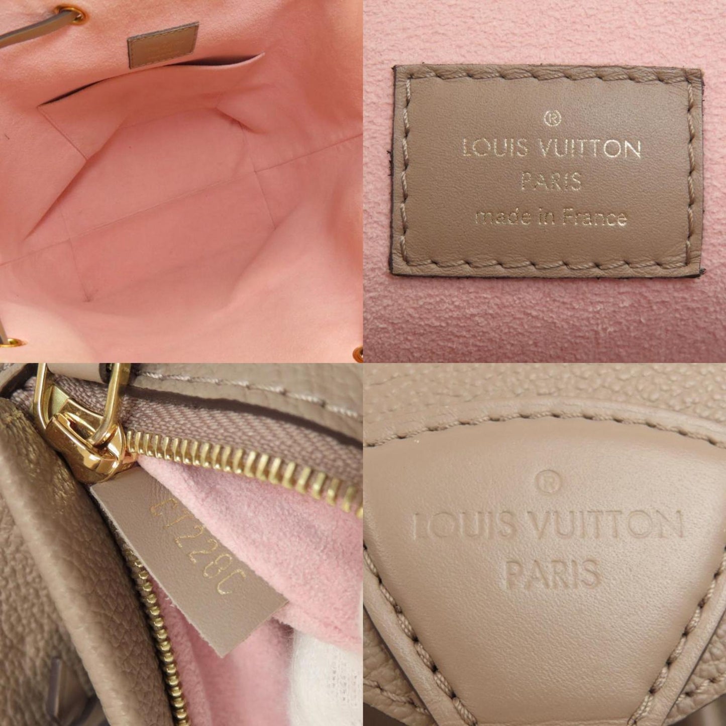 Louis Vuitton Montsouris Beige Canvas Backpack Bag