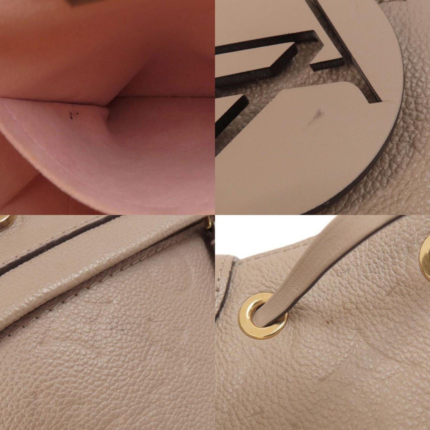 Louis Vuitton Montsouris Beige Canvas Backpack Bag