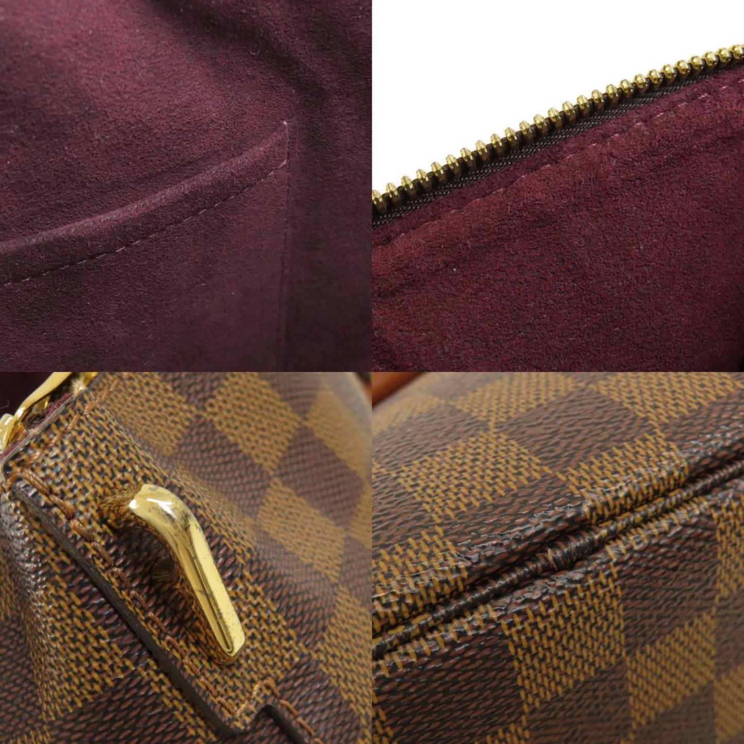 Louis Vuitton BELMONT Brown Canvas Tote Bag