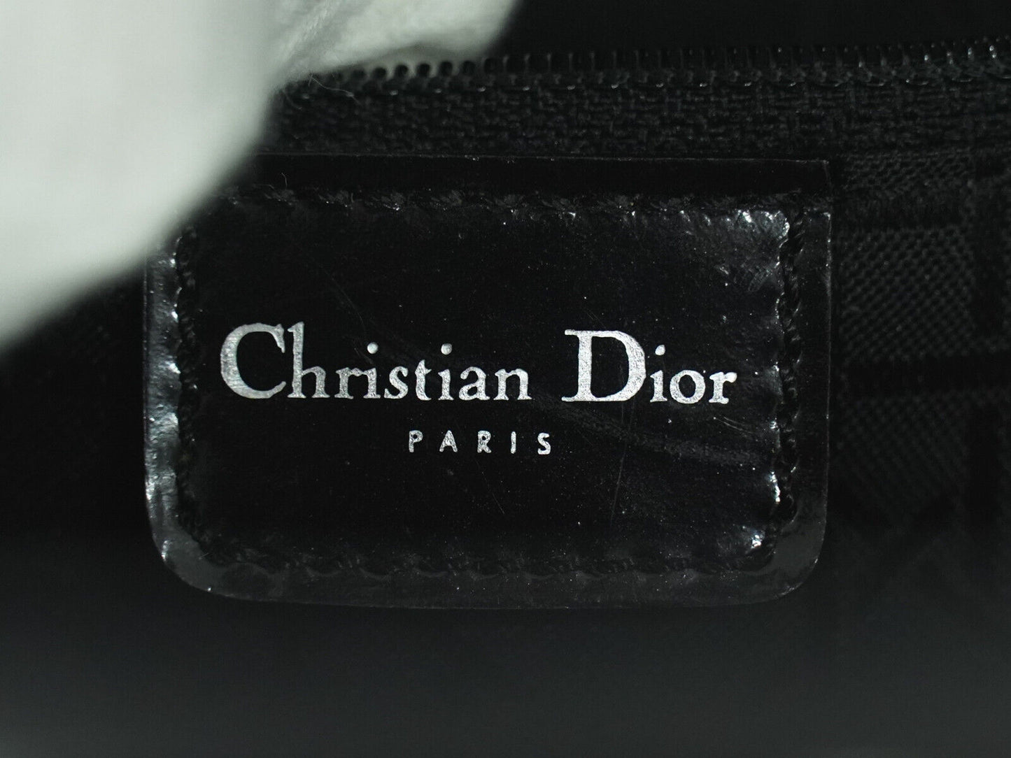 Dior Maris Pearl Black Patent Leather Hand Bag