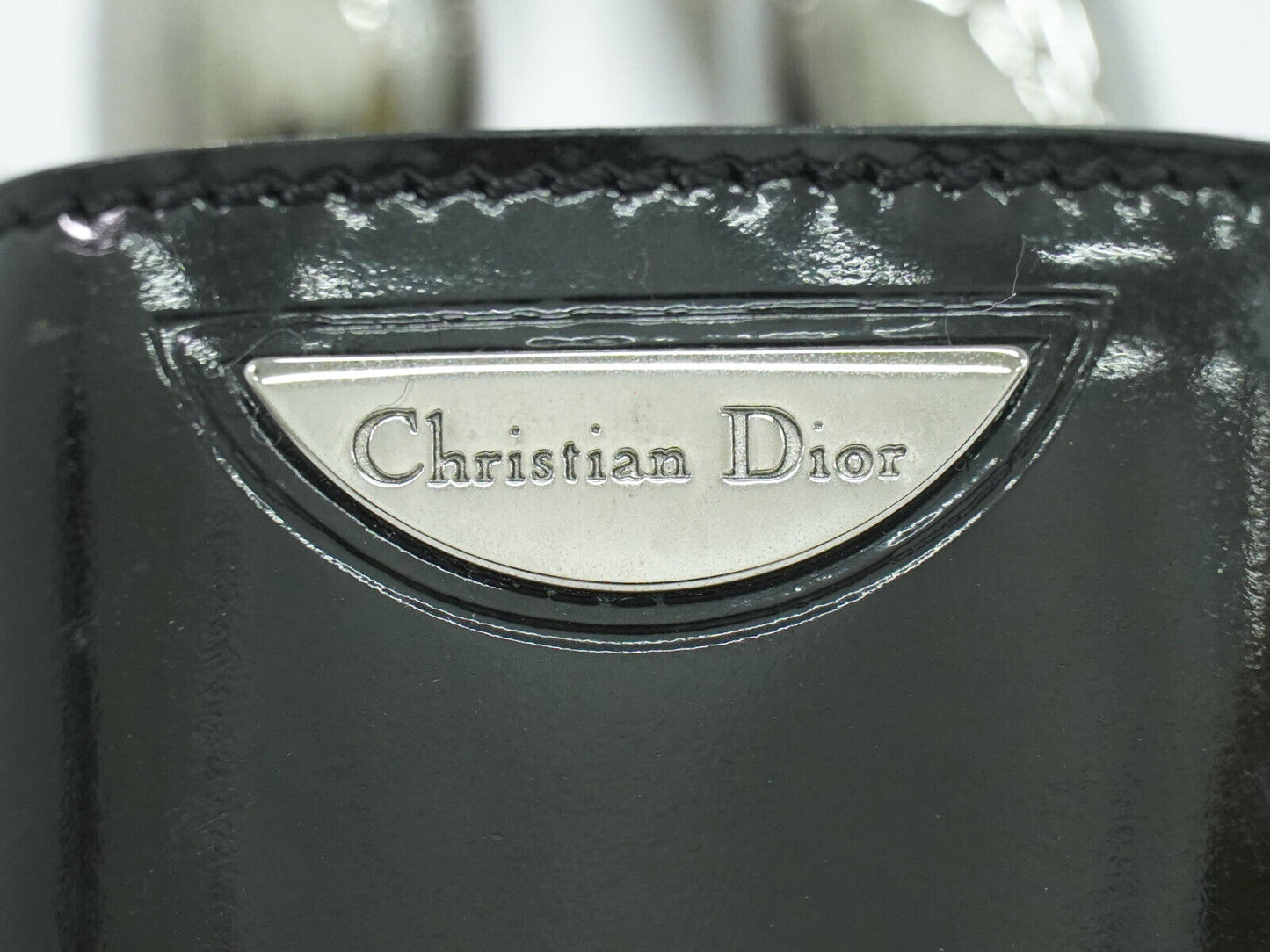 Dior Maris Pearl Black Patent Leather Hand Bag