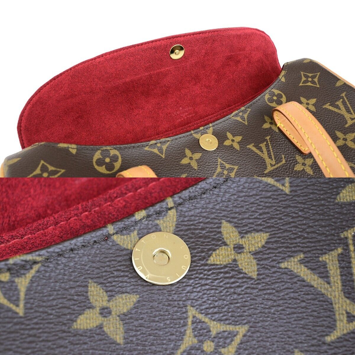 Louis Vuitton Sonatine Brown Canvas Hand Bag