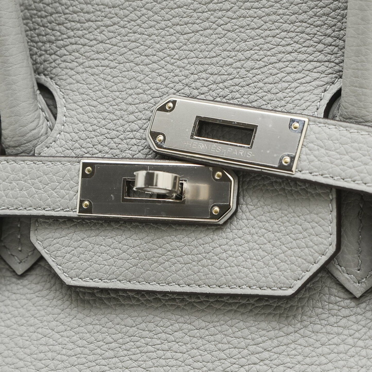 Hermès Birkin 35 Grey Leather Hand Bag