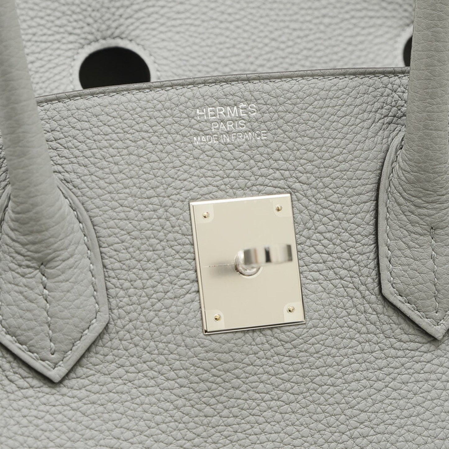 Hermès Birkin 35 Grey Leather Hand Bag