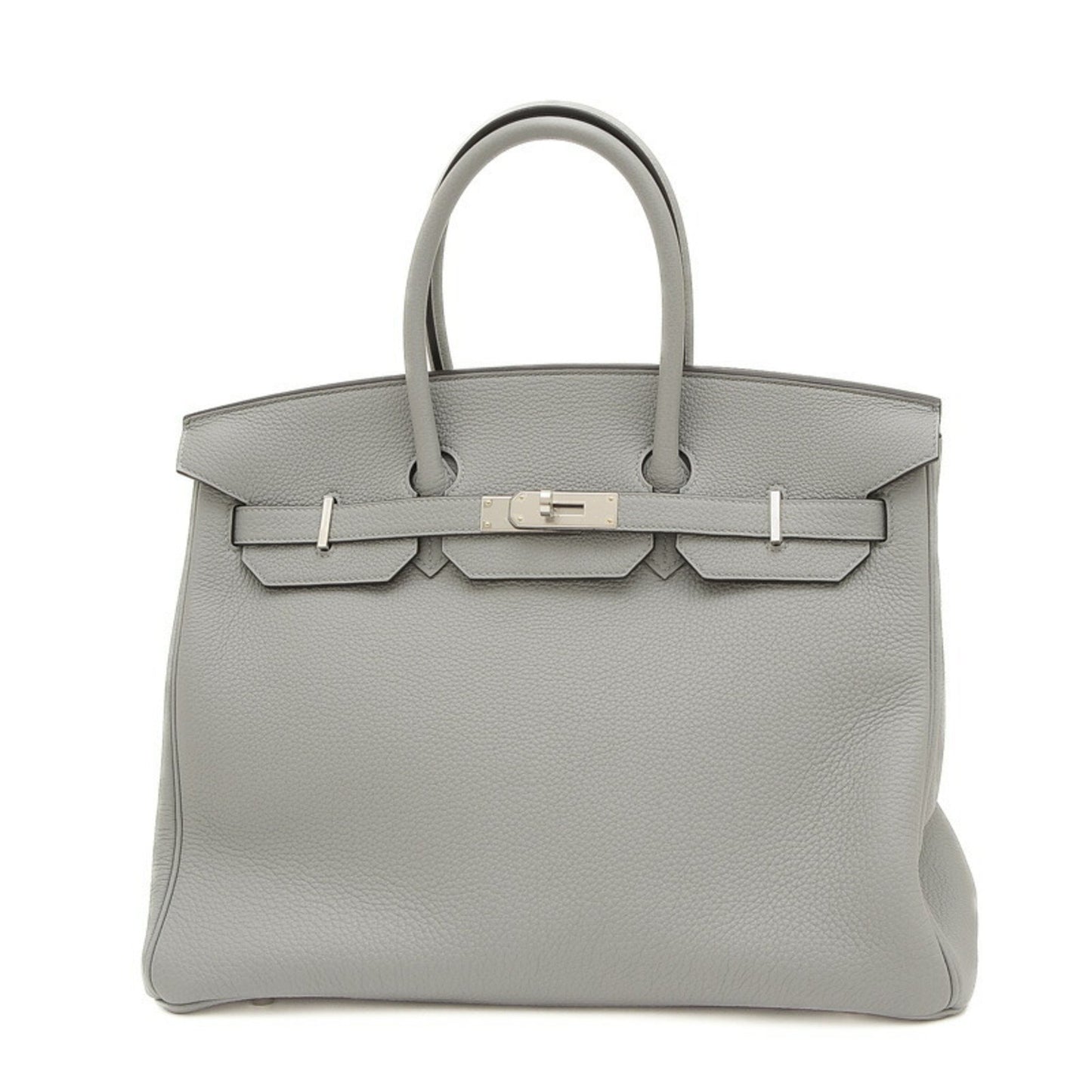 Hermès Birkin 35 Grey Leather Hand Bag