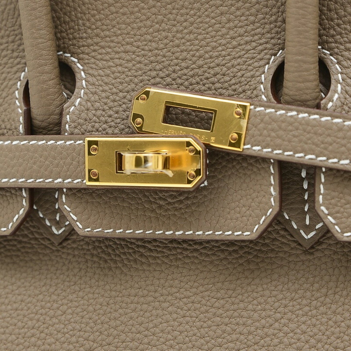 Hermès Birkin 25 Grey Leather Hand Bag