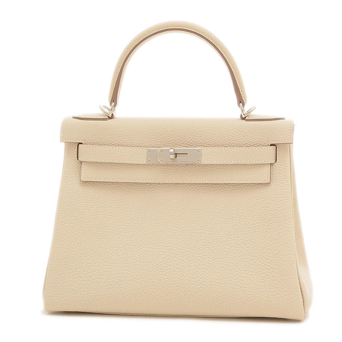 Hermès Kelly 28 Beige Leather Hand Bag