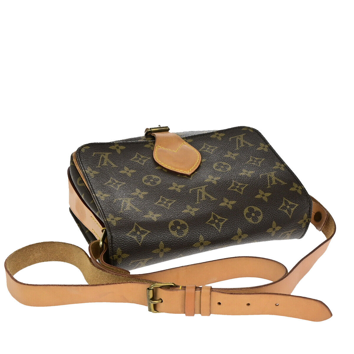 Louis Vuitton Cartouchiere Brown Canvas Shoulder Bag