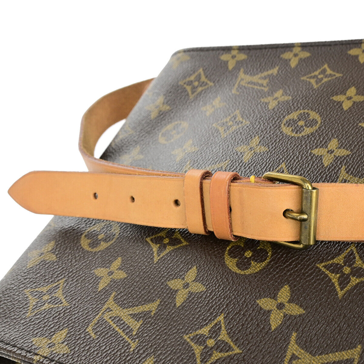 Louis Vuitton Cartouchiere Brown Canvas Shoulder Bag