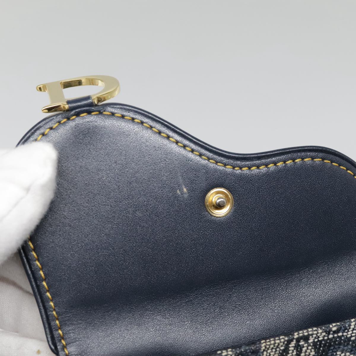 Dior Saddle Navy Canvas Wallet Accessories