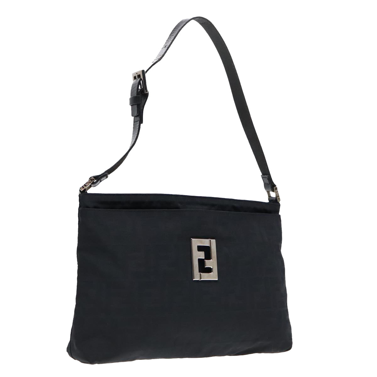 Fendi Black Canvas Shoulder Bag