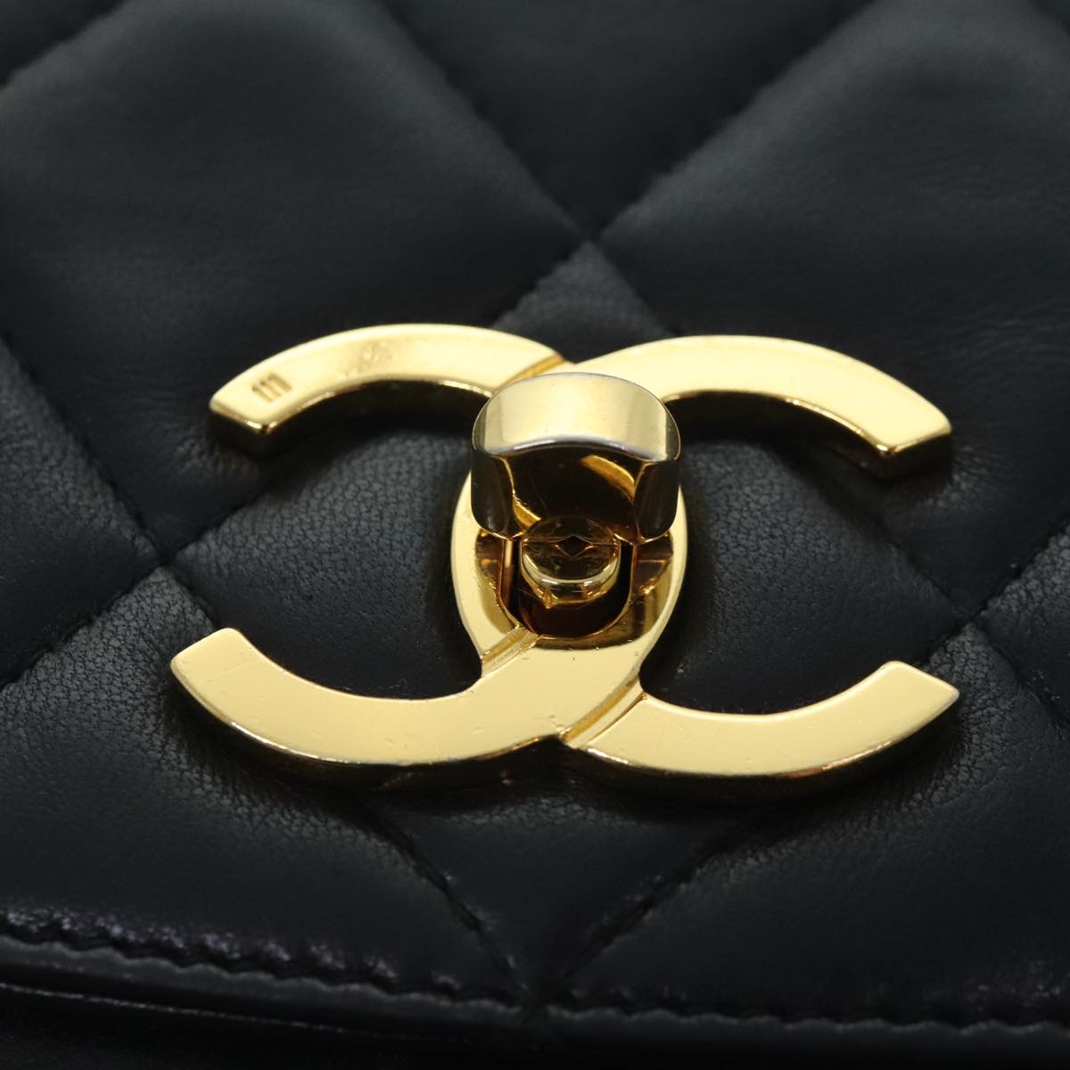 Chanel Bicolore Black Leather Shoulder Bag