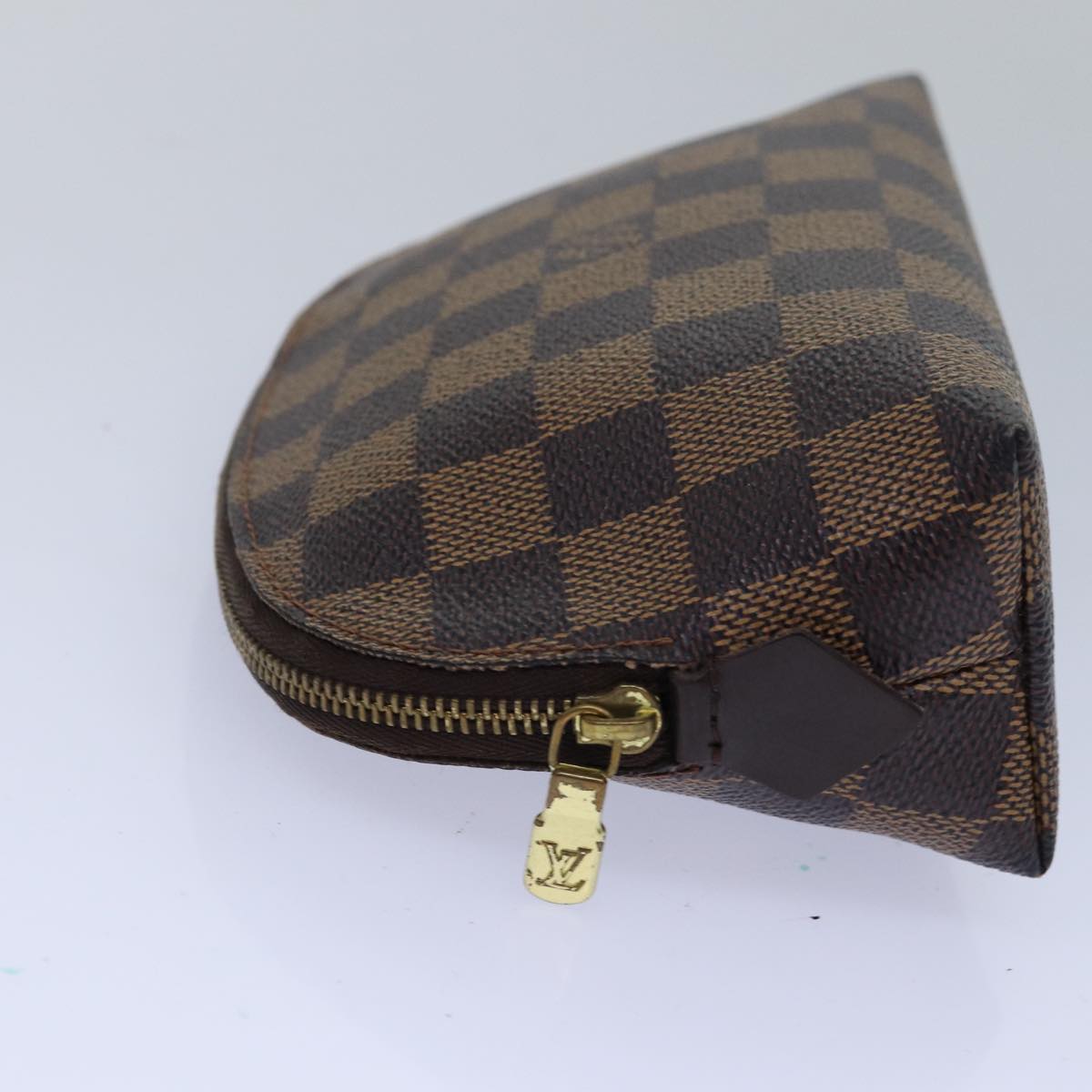 Louis Vuitton Cosmetic Pouch Brown Canvas Wallet Accessories