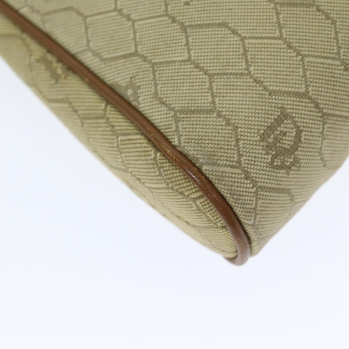 Dior Honeycomb Beige Canvas Clutch Bag