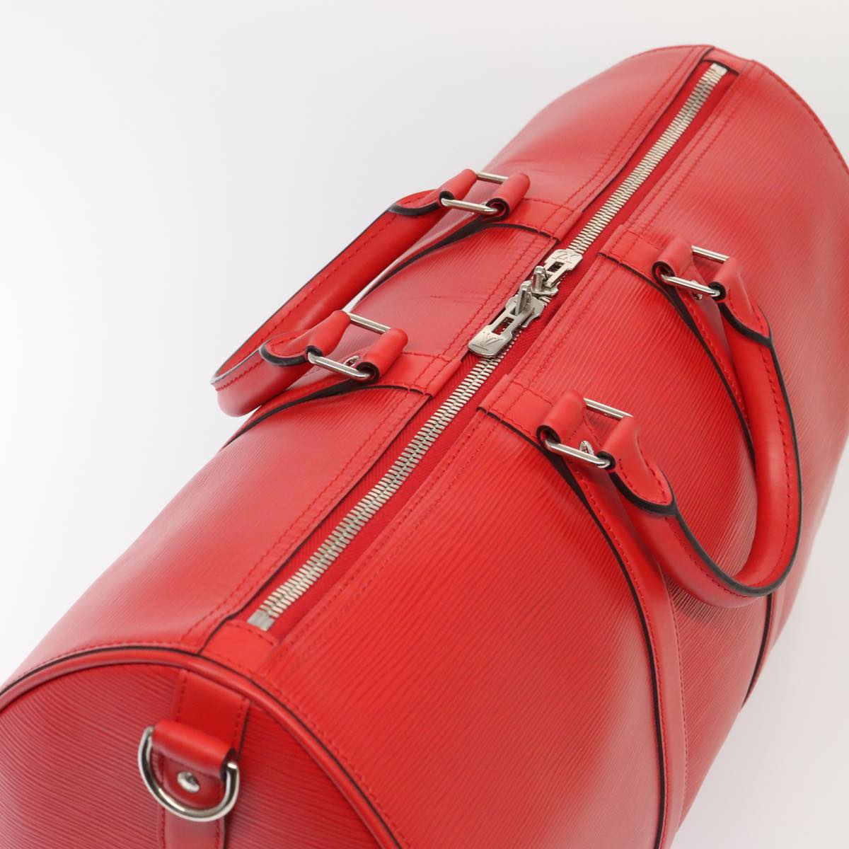 Louis Vuitton Keepall Bandouliere 45 Red Leather Travel Bag