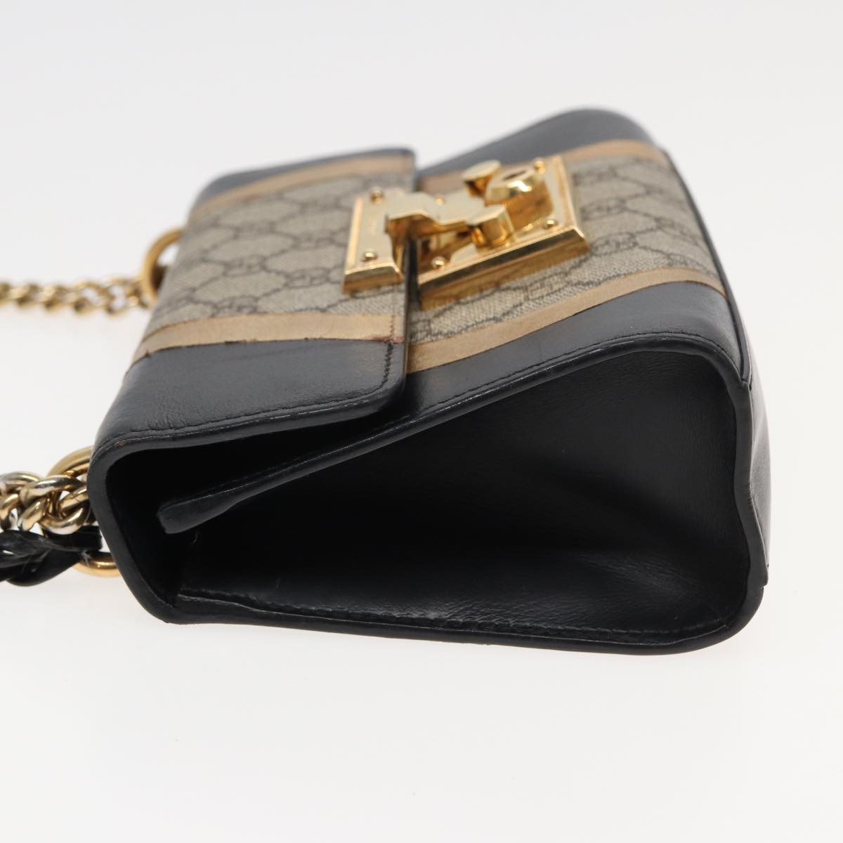 Gucci Padlock Beige Leather Shoulder Bag