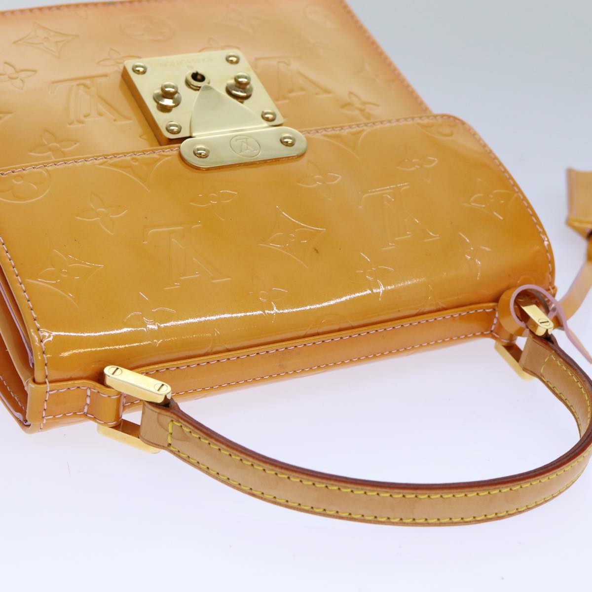 Louis Vuitton Spring Street Yellow Patent Leather Hand Bag