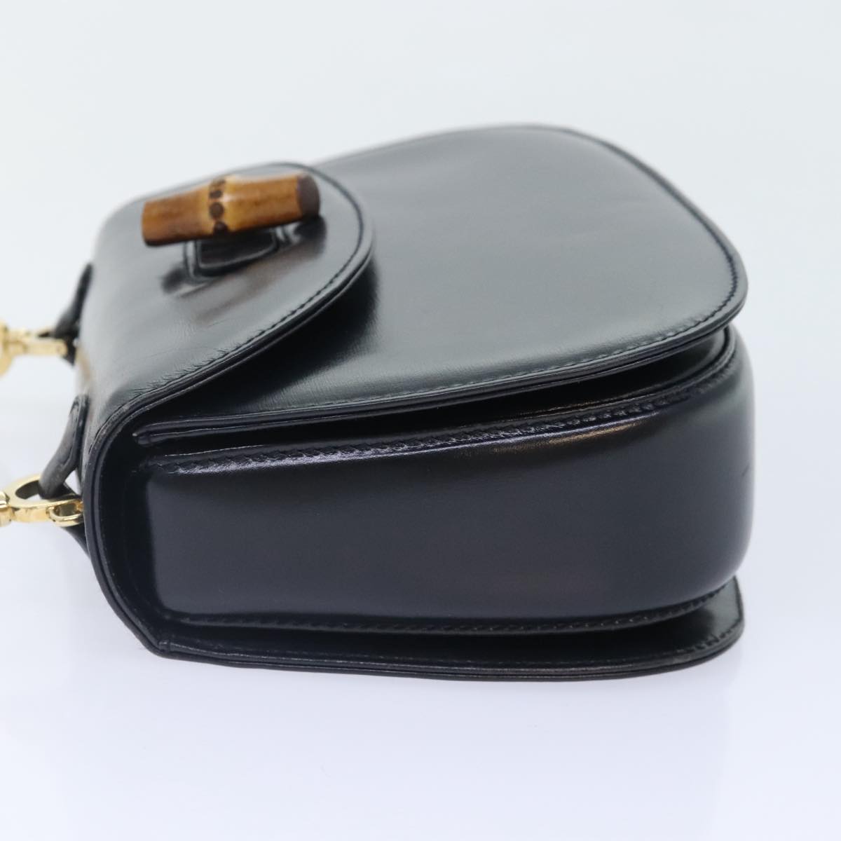 Gucci Bamboo Black Leather Hand Bag