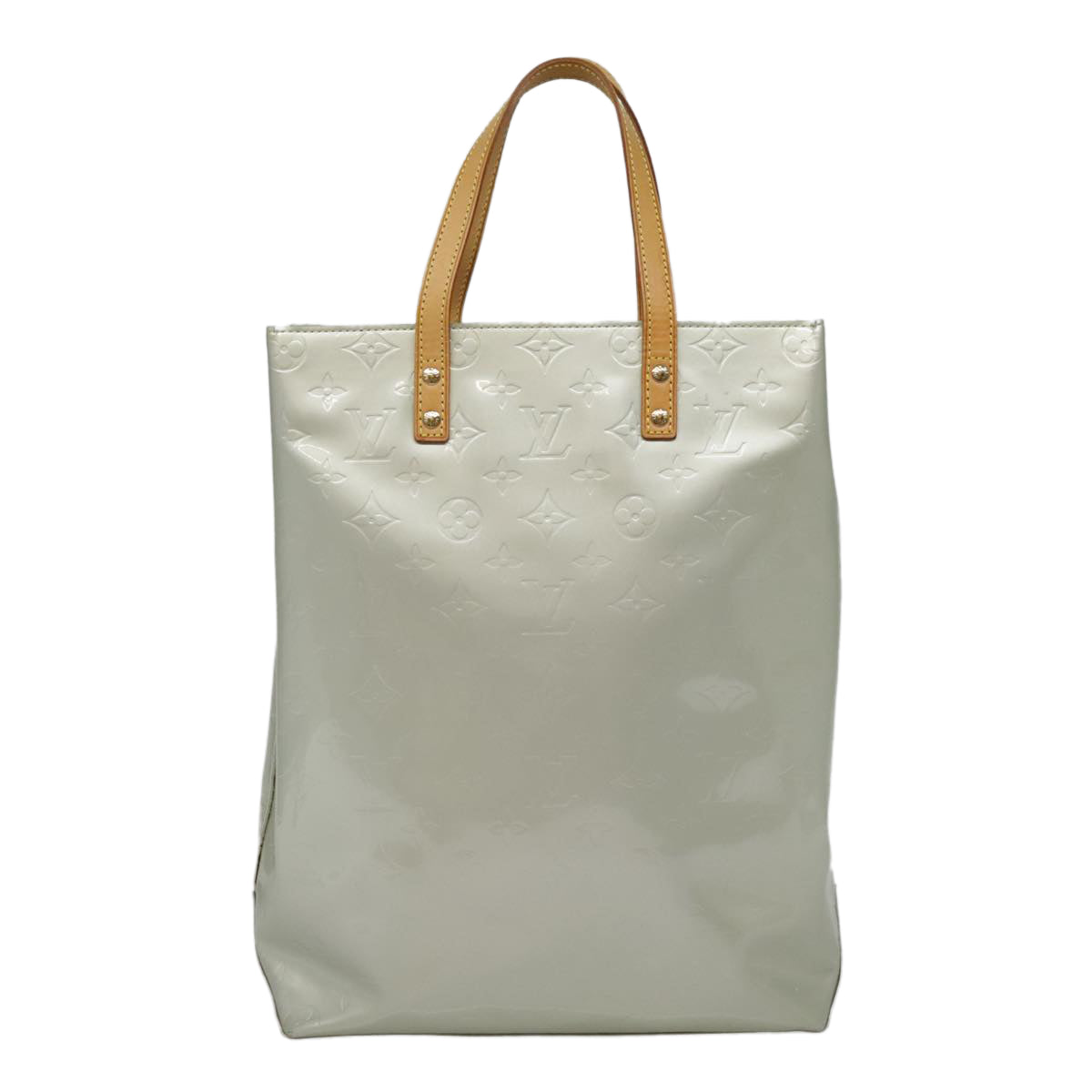 Louis Vuitton Reade Grey Patent Leather Tote Bag