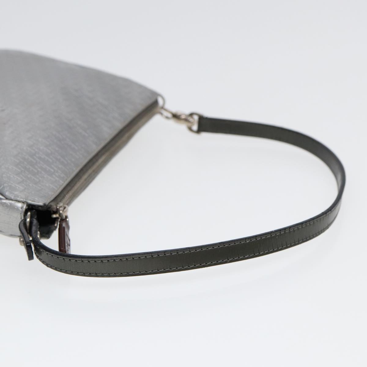 Dior Saddle Silver Canvas Clutch Bag