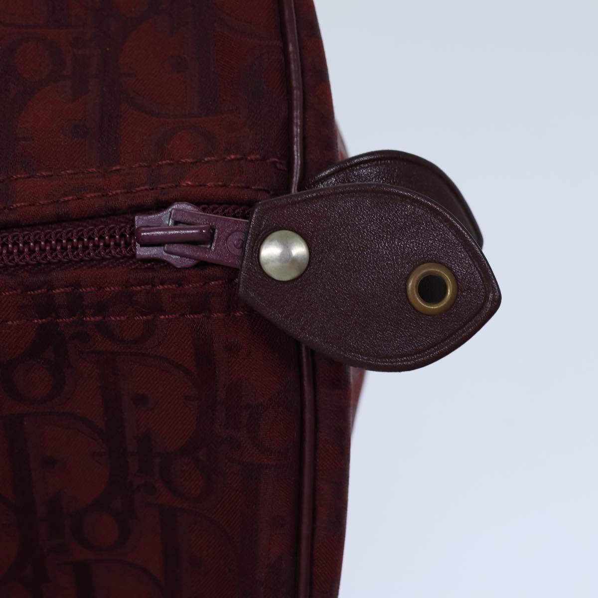 Dior Trotter Burgundy Canvas Travel Bag