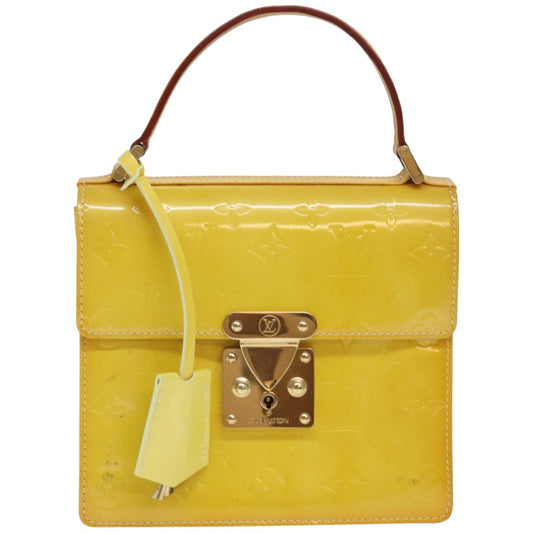 Louis Vuitton Spring Street Yellow Patent Leather Hand Bag