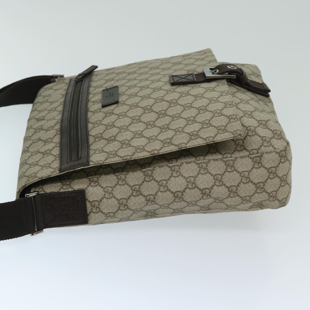 Gucci GG Supreme Beige Canvas Shoulder Bag